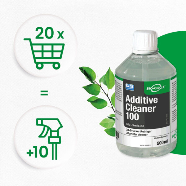 Additive Cleaner 100 - 20 rPET bottles of 500 ml + 10 sprayers