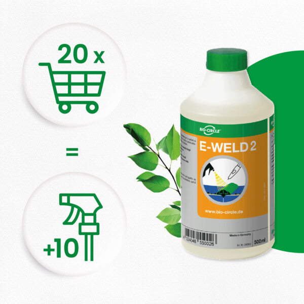 E-WELD 2 - 20 HDPE bottles of 500 ml + 10 sprayers