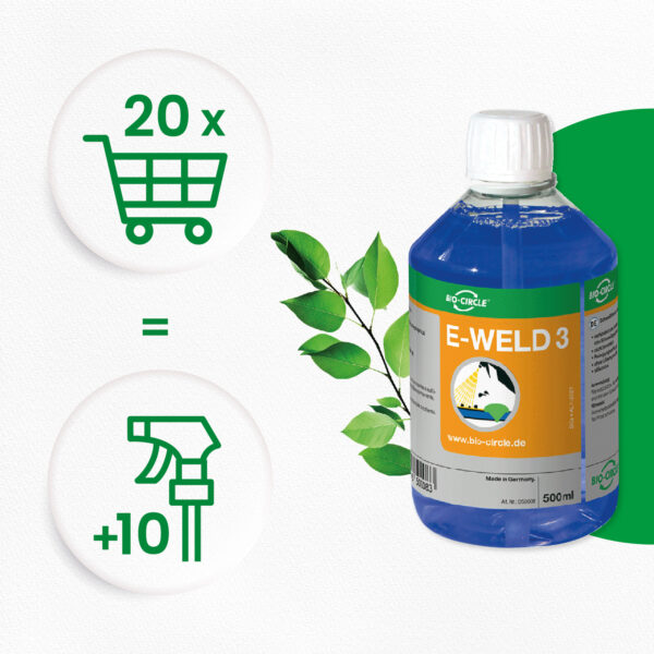 E-WELD 3 - 20 rPET bottles of 500 ml + 10 sprayers