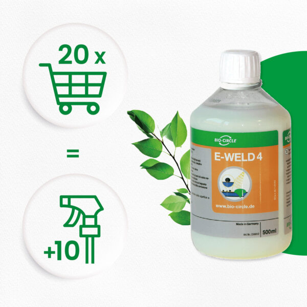 E-WELD 4 - 20 rPET bottles of 500 ml + 10 sprayers