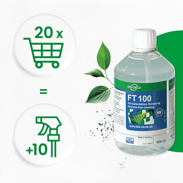 FT 100 - 20 rPET bottles of 500 ml + 10 sprayers