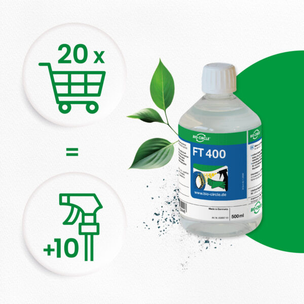 FT 400 - 20 rPET bottles of 500 ml + 10 sprayers