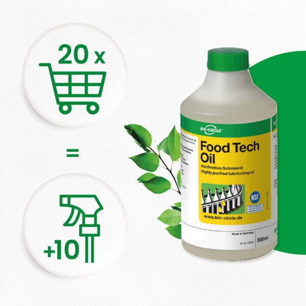 Food-Tech-Oil - 20 rPET bottles of 500 ml + 10 sprayers