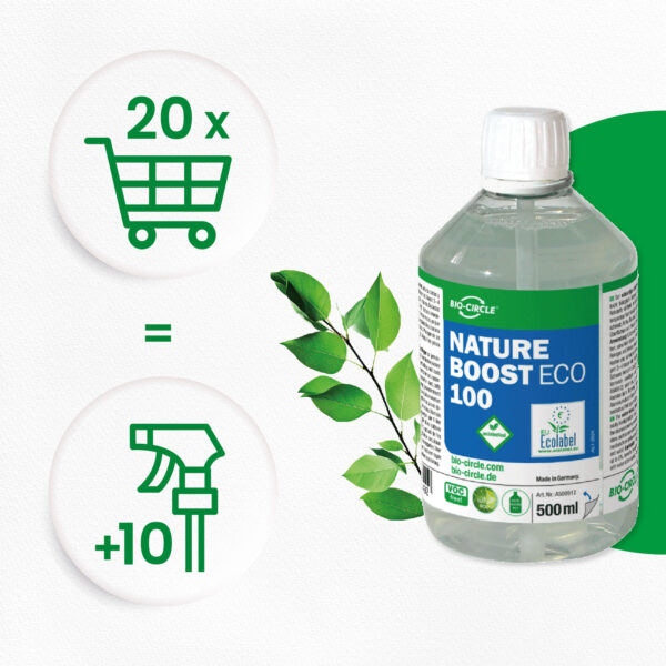 Nature Boost Eco 100 - 20 rPET bottles of 500 ml + 10 sprayers
