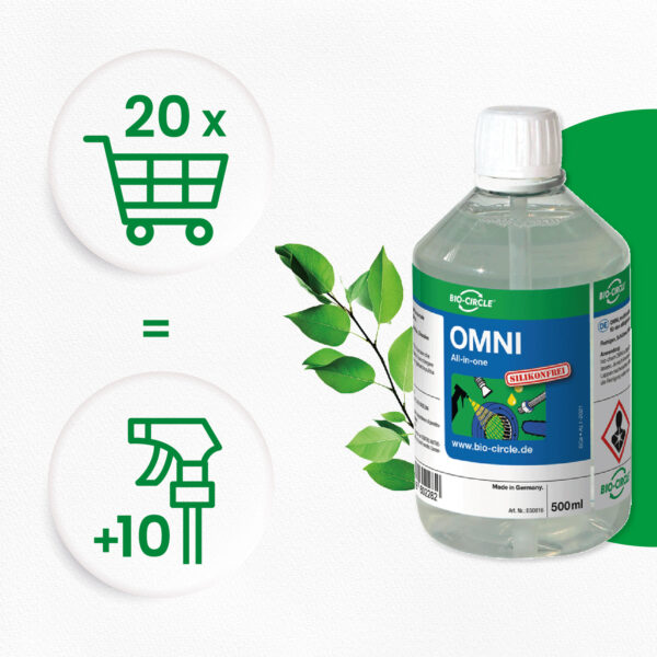 OMNI - 20 rPET bottles of 500 ml + 10 sprayers