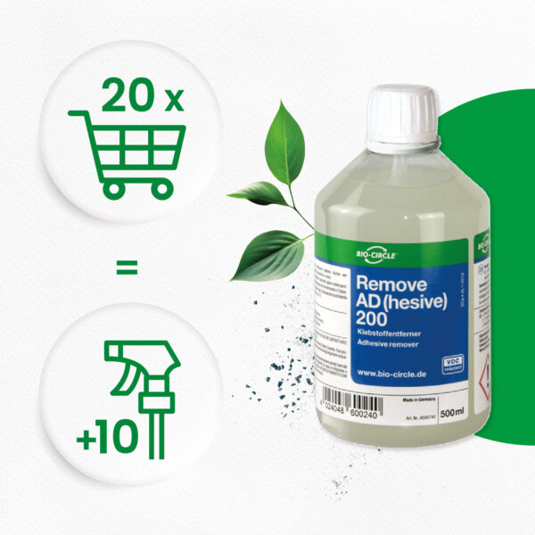 Remove AD(hesive) 200 - 20 rPET bottles of 500 ml + 10 sprayers