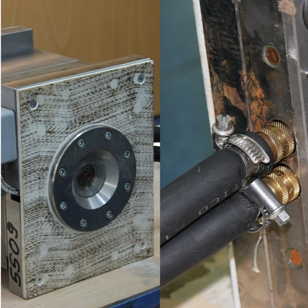 Spritzgussform mit Anschlüssen Spritzgussform mit Anschlüssen