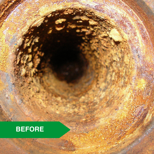 Cooling rollers - Contaminated with rust and limescale