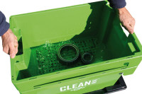 Clean Box with lid, immersion basket, trolley