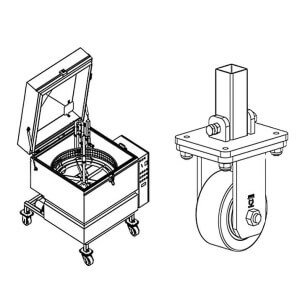 Mobility Kit, 2 castors braked