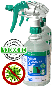 Drei Handsprayflaschen VIRAL CLEANER Acryl Bundle